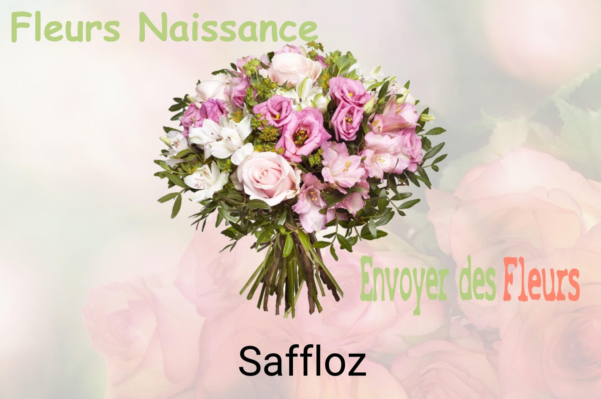 Bouquet de fleurs de naissance livré à Saffloz